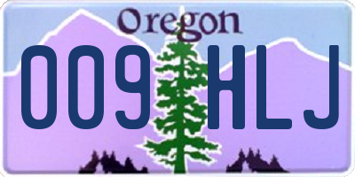 OR license plate 009HLJ