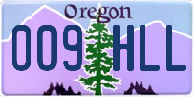 OR license plate 009HLL