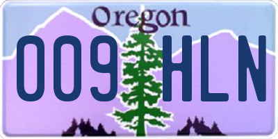 OR license plate 009HLN