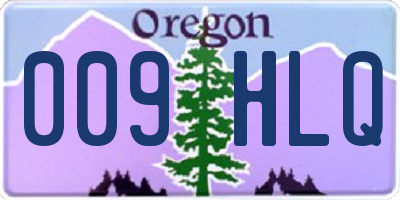 OR license plate 009HLQ