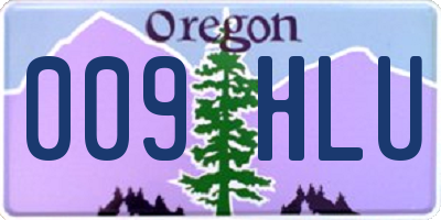 OR license plate 009HLU