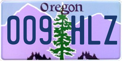 OR license plate 009HLZ