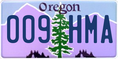 OR license plate 009HMA