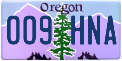 OR license plate 009HNA