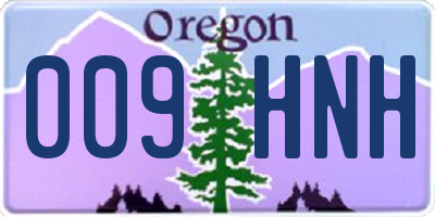 OR license plate 009HNH