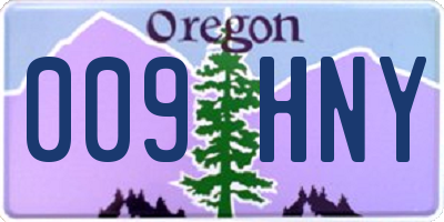 OR license plate 009HNY