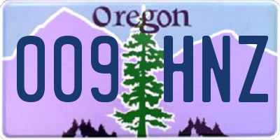 OR license plate 009HNZ