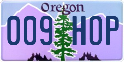 OR license plate 009HOP
