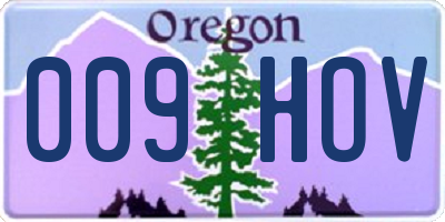 OR license plate 009HOV