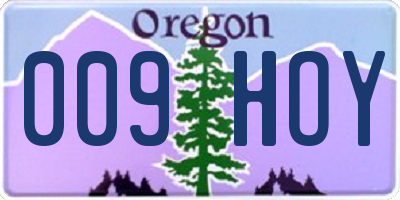 OR license plate 009HOY