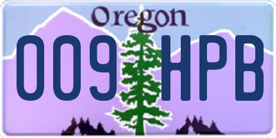 OR license plate 009HPB