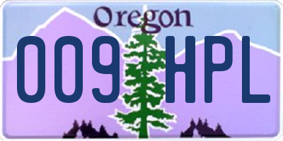 OR license plate 009HPL