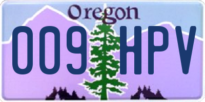 OR license plate 009HPV