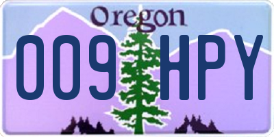 OR license plate 009HPY