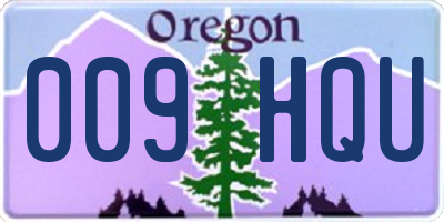OR license plate 009HQU