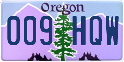 OR license plate 009HQW