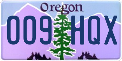 OR license plate 009HQX