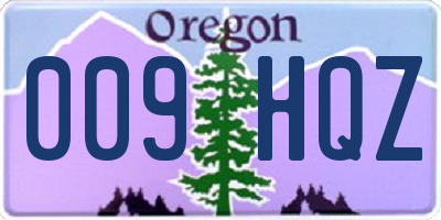 OR license plate 009HQZ