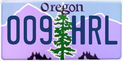 OR license plate 009HRL
