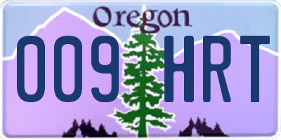 OR license plate 009HRT