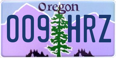 OR license plate 009HRZ