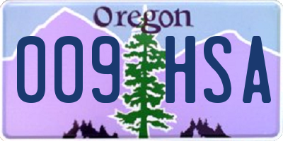 OR license plate 009HSA