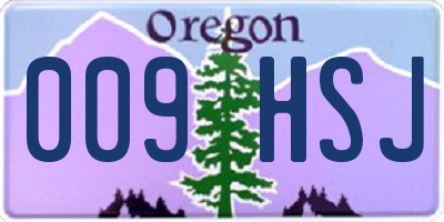 OR license plate 009HSJ