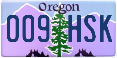 OR license plate 009HSK