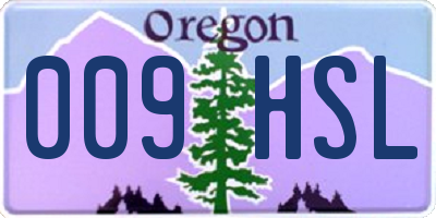 OR license plate 009HSL