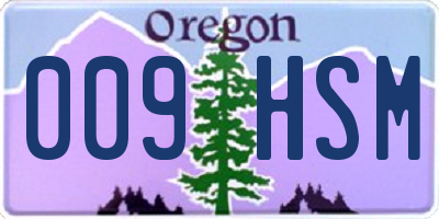 OR license plate 009HSM