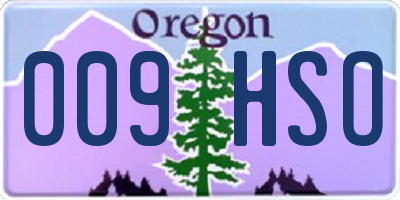 OR license plate 009HSO