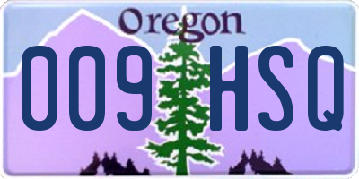 OR license plate 009HSQ