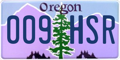 OR license plate 009HSR
