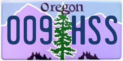OR license plate 009HSS