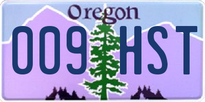 OR license plate 009HST