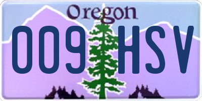 OR license plate 009HSV