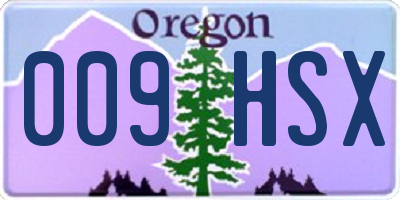 OR license plate 009HSX