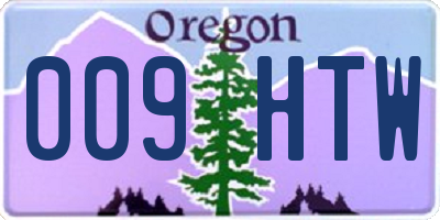 OR license plate 009HTW