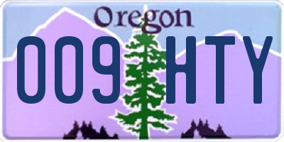 OR license plate 009HTY