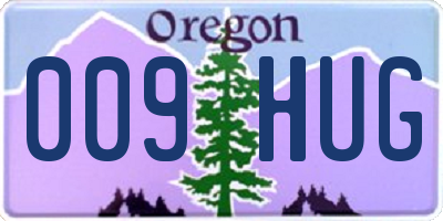 OR license plate 009HUG