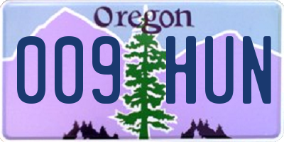 OR license plate 009HUN