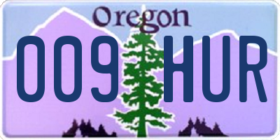 OR license plate 009HUR