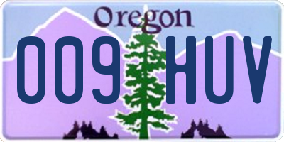 OR license plate 009HUV