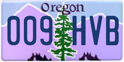 OR license plate 009HVB