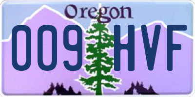 OR license plate 009HVF