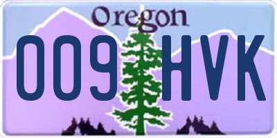 OR license plate 009HVK