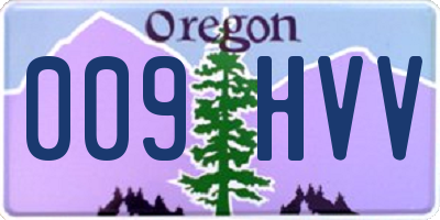 OR license plate 009HVV