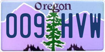 OR license plate 009HVW