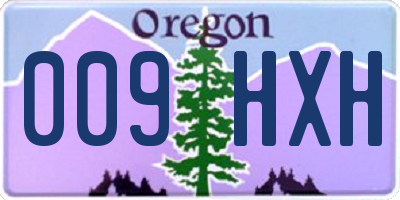 OR license plate 009HXH