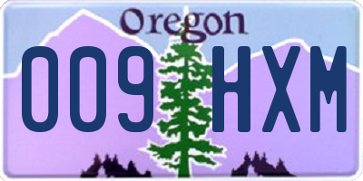 OR license plate 009HXM